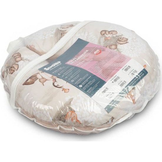 Kojící polštář Lesní zvířátka, meruňková