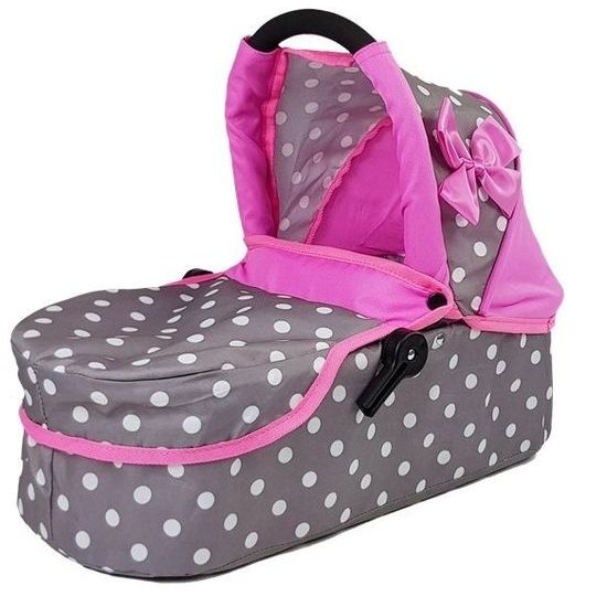 Alice kombinovaný kočárek pro panenky 3v1 - 9662M šedo-růžový