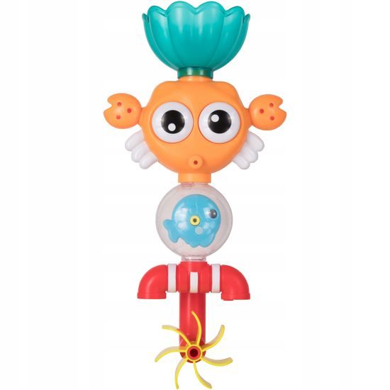 Krab s kolovrátkem a fontánou pro děti do vany Fountain Crab