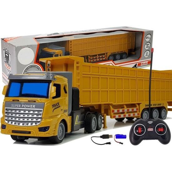 Autíčko s návěsem na dálkové ovládání Yellow Truck