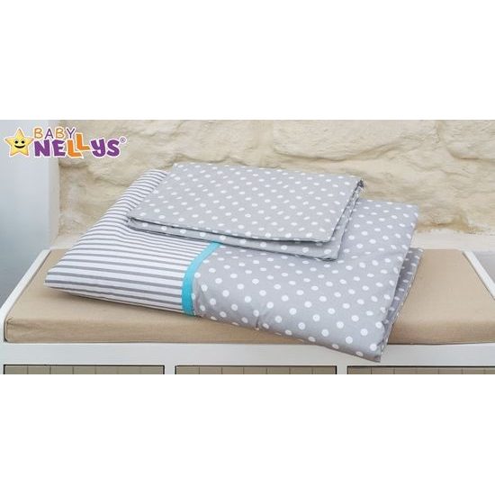 Baby Nellys Baby Nellys Mega sada Be LOVE - Modrá/šedá - Sovičky