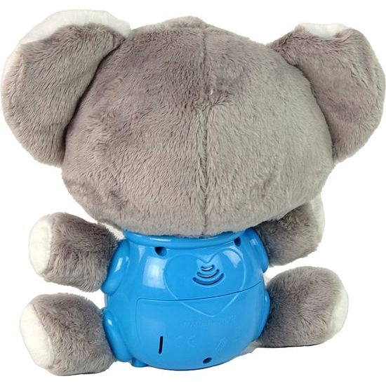 Plyšová koala s projektorem a hudbou šedá