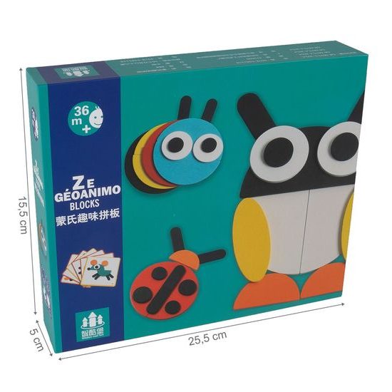 Dřevěné puzzle se zvířátky Animo Blocks