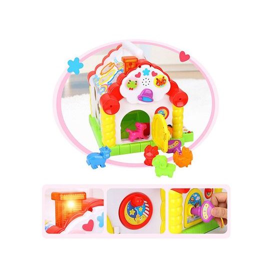 Huile Toys multifunkční vkládačka pro nejmenší se zvuky Domeček II