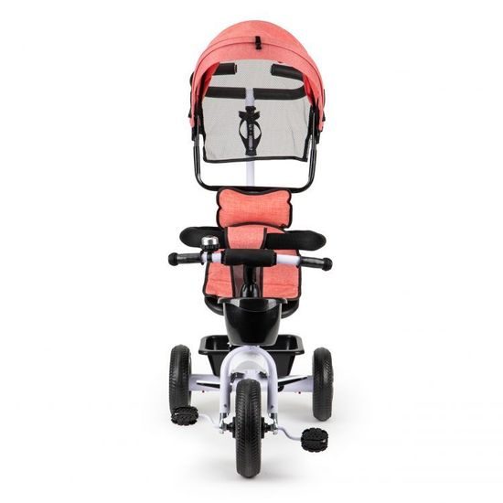 Ecotoys dětská tříkolka se sklopnou stříškou Basic růžová
