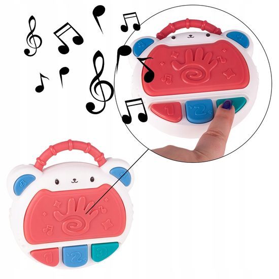 Interaktivní bubínek se zvuky a světly Myška růžová