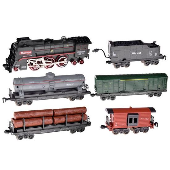 XXL vláčkodráha na baterie s kouřovými a světelnými efekty Steam Train