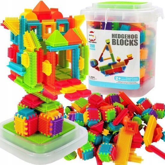 LEHKÉ POŠKOZENÍ barevná konstrukční stavebnice Hedgehog Blocks 200 ks