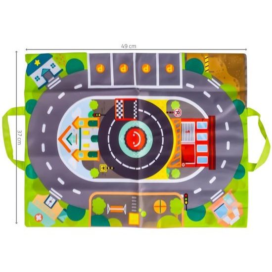 Haunger měkká autíčka s podložkou Cars in Town - 6 kusů