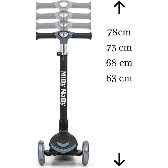 Dětská koloběžka Milly Mally Scooter Boogie černá