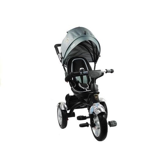 Majlo Toys multifunkční tříkolka s nafukovacími koly PRO500 stříbrná