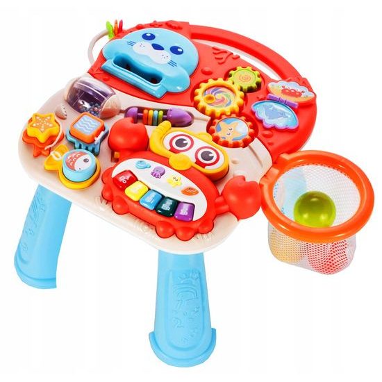 Haunger chodítko 2v1 s hracím stolečkem Active Table červené