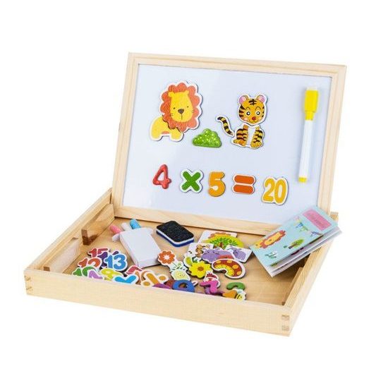 Majlo Toys dřevěná magnetická tabulka Puzzle Board