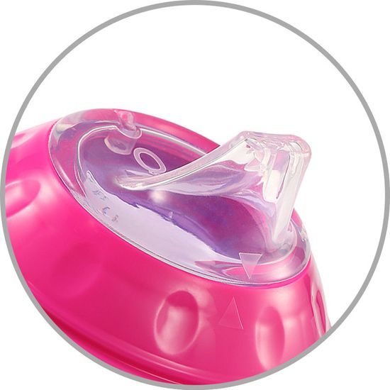 Drippy cup-měkký náustek 180ml, přírodní kojící růžový