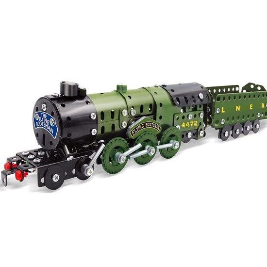 Stavebnice kovového vláčku Flying Scotsman 340 dílků