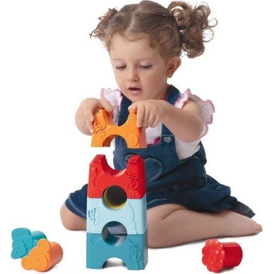 Skládací věž se zvířátky 2v1