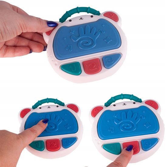 Interaktivní bubínek se zvuky a světly Myška modrá