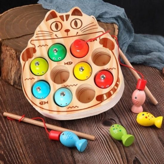 Doris dětská hra lovení rybiček na magnet Cat Fishing