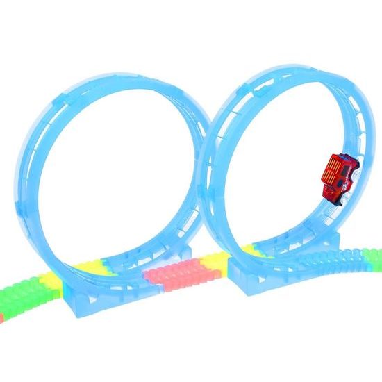 Svítící autodráha s autíčkem na baterie 169 dílků Magic Tracks