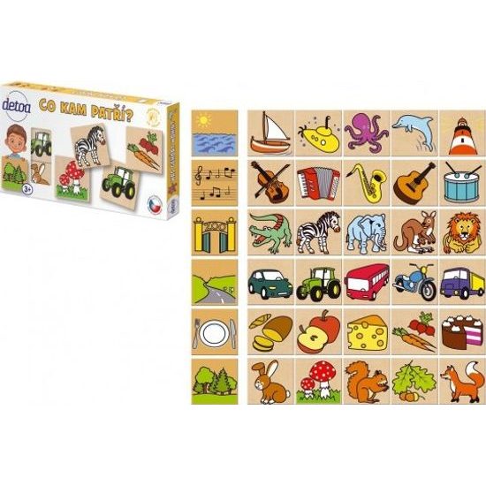 Co kam patří? 36 dřevěných kamenů