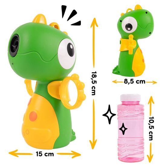 Bublifuk na baterie Zelený dinosaurus