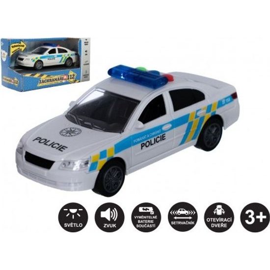 Auto policie na baterie, se zvukem, se světlem