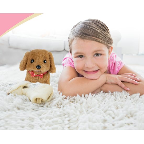 Štěkající plyšový pejsek s vodítkem Plush Pet