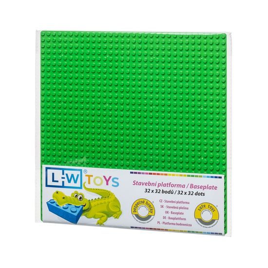 LW Toys Podložka na stavění 32x32 bodů - světle zelená