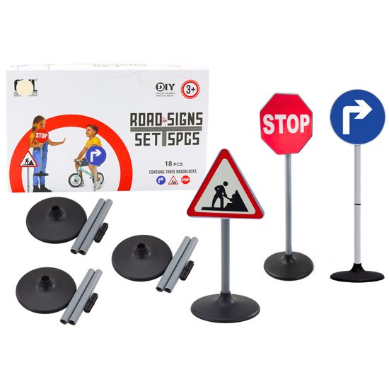 Detské dopravné značky 76 cm Road Signs - 3 kusy