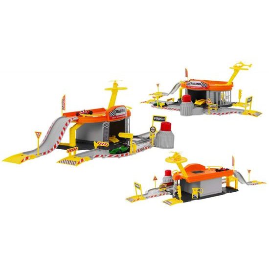 Majlo Toys parkovací garáž Formule s dráhou