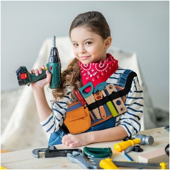 Sada dětského dřevěného nářadí s opaskem Malý opravář