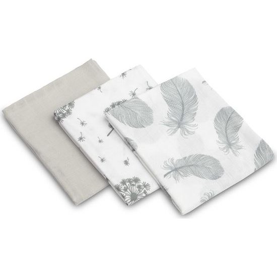 Mušelínová pleny 3ks šedá