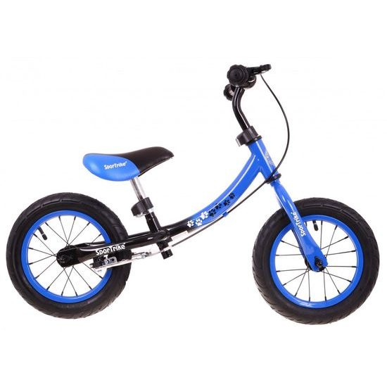 LEHKÉ POŠKOZENÍ Dětské odrážedlo 2v1 s nafukovacími koly 12" Boomerang modré