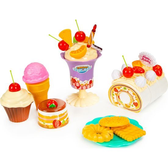 Ecotoys narozeninová sada Dort modrá 80 součástí