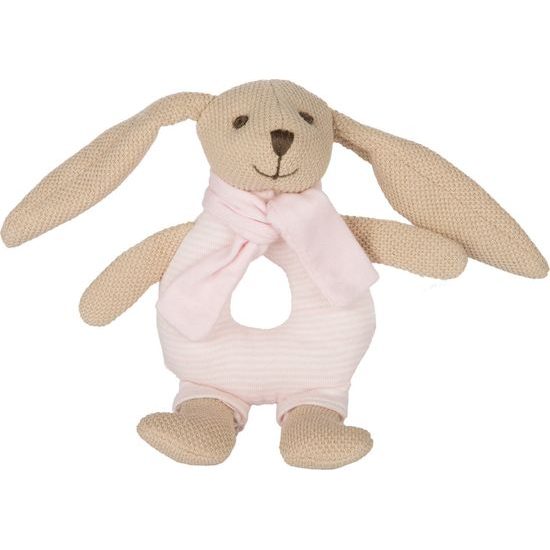 Canpol Babies Canpol babies Plyšová hračka s chrastítkem - Králiček - růžový