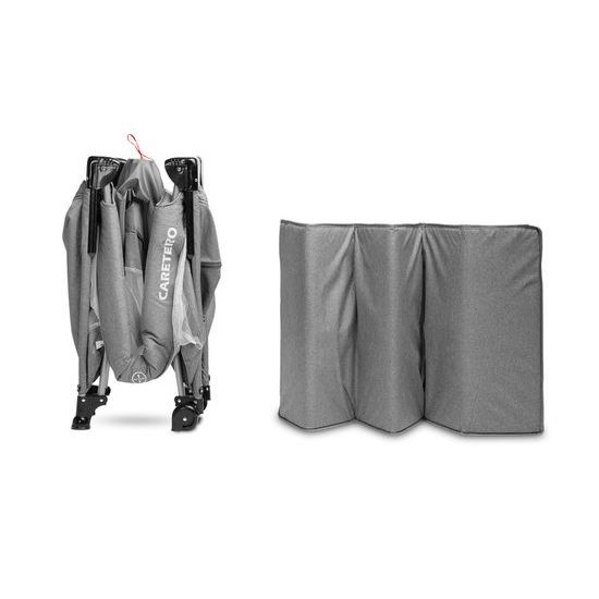 Dětská cestovní postýlka CARETERO ESTI se stahovací bočnicí graphíte