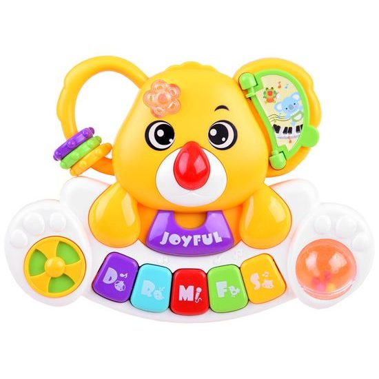 Interaktivní pianko pro nejmenší se světlem a zvukem Koala žlutá