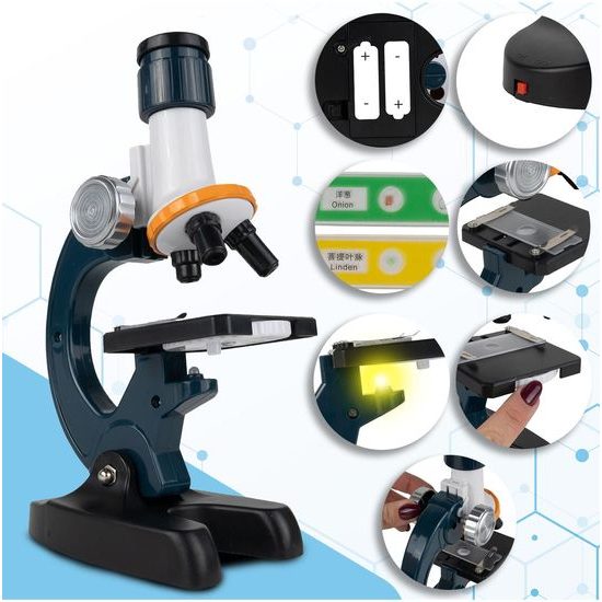 Dětský mikroskop na baterie s propojením na telefon Optic Microscope