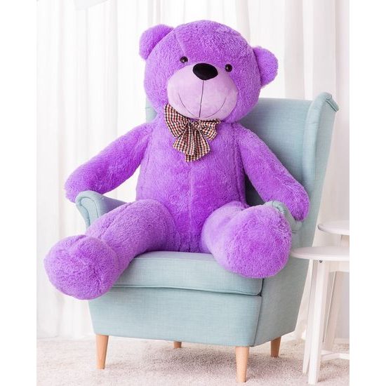 Plyšový medvěd Kvído 160 cm fialový