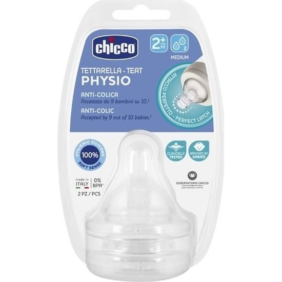 Chicco dudlík na láhev Perfect 5/Well Being fyziologický střední průtok 2 ks