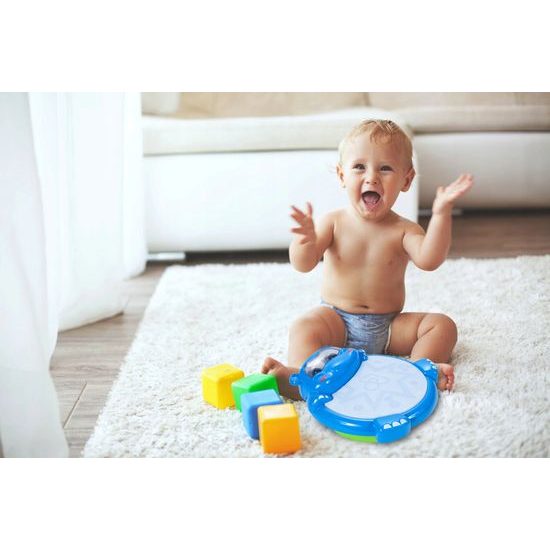 Interaktivní bubínek se zvuky a světly Myška modrá