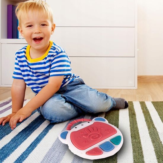 Interaktivní bubínek se zvuky a světly Myška růžová