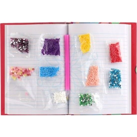 Kreativní sada diamantový deník květina s nalepovacími diamanty