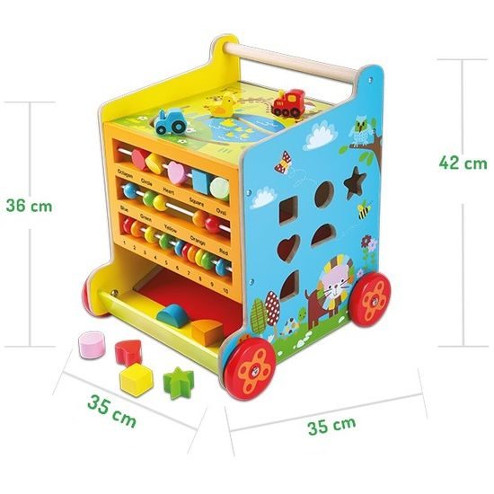 Ecotoys velké dřevěné multifunkční chodítko