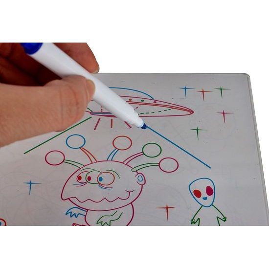 Kreslící LED tabulka s 3D brýlemi Magic Board