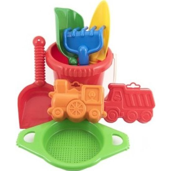 SADA - Kbelík sítko lopatka kupecká lopatka hrabičky - mix barev