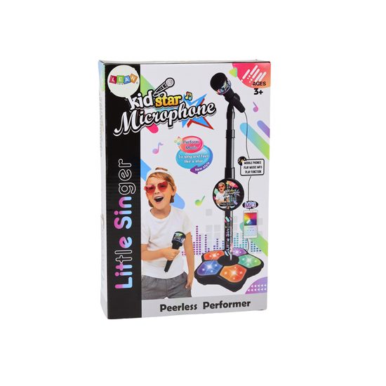 Dětský mikrofon se stojanem Kids Star růžový