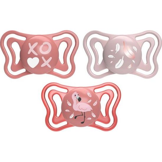 Silikonový dudlík Physio Light 6m, 2ks růžový