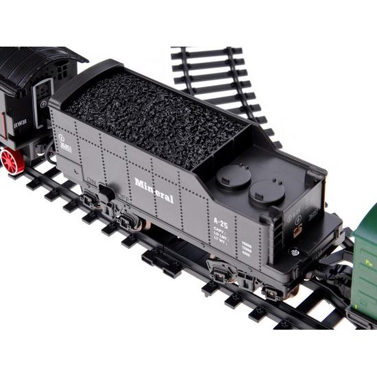 XXL vláčkodráha na baterie s kouřovými a světelnými efekty Steam Train