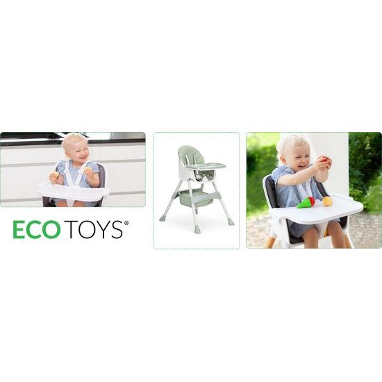 Ecotoys jídelní židlička 2v1 Azzure HC823